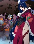  adiane blue_hair breasts cleavage corset dress eyepatch frills lipstick long_hair makeup medium_breasts screencap solo stitched tattoo tengen_toppa_gurren_lagann tengen_toppa_gurren_lagann:_gurren-hen thighs third-party_edit 