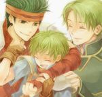  artist_request boyd_(fire_emblem) brothers fire_emblem fire_emblem:_souen_no_kiseki gloves green_eyes green_hair lowres male_focus multiple_boys oscar rolf siblings smile 