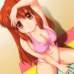  asahina_mikuru bikini breasts brown_eyes brown_hair cleavage large_breasts sarutoru solo suzumiya_haruhi_no_yuuutsu swimsuit 