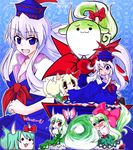  :3 chibi ex-keine kamishirasawa_keine kamishirasawa_keine_(hakutaku) multiple_girls multiple_persona netachou smile sukusuku_hakutaku touhou 