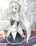  :/ blush chaika_trabant coffin eyebrows frills hairband hitsugi_no_chaika isshiki_(ffmania7) lolita_hairband long_hair long_sleeves pantyhose purple_eyes shirt silver_hair sketch skirt solo standing very_long_hair 