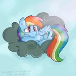  blue_fur cloud cutie_mark equine female friendship_is_magic fur hair hi_res mammal multi-colored_hair my_little_pony pegasus purple_eyes rainbow_dash_(mlp) rainbow_hair sad solo wings wizardglitter 