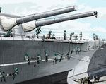  battleship bismarck cat cloud day hatsune_miku military military_vehicle multiple_girls painting rxjx ship vocaloid warship watercraft 