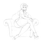  armchair bad_source breasts chair cleavage cowboy_bebop crossed_legs curvy faye_valentine feather_boa full_body garter_straps greyscale hairband high_heels large_breasts lineart lips lm_(legoman) monochrome platform_footwear platform_heels sitting sketch smile solo stiletto_heels thick_thighs thighs wide_hips 