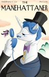  arthropod blue_eyes blue_hair bow_tie breezie clothing cloud engrishman equine eyewear facial_hair fancypants_(mlp) friendship_is_magic hair hat horn insect male mammal monocle mustache my_little_pony outside parody solo the_newyorker top_hat tuxedo unicorn wings 