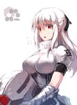  bad_id bad_pixiv_id bodysuit breasts crysis fangdan_runiu gloves helmet large_breasts long_hair original parted_lips red_eyes solo white_hair 
