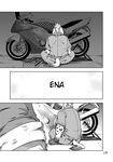  chubby clothing comic ena_(kumagaya) english_text greyscale hyena kumagaya_shin male mammal monochrome text 