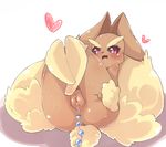  :3 anal anal_beads anal_object_insertion anus ass black_sclera blush bunny full_body furry gen_4_pokemon heart legs_up looking_at_viewer lopunny lying no_humans nude object_insertion on_back open_mouth pokemon pokemon_(creature) presenting pussy pussy_juice red_eyes shiny shiny_skin simple_background smile solo sweat uncensored white_background yuuki_(yuyuki000) 