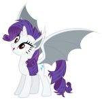  absurd_res alpha_channel bat_pony bat_wings brown_eyes cutie_mark equine eyeshadow fangs female friendship_is_magic hair hi_res horn magister39 makeup mammal messy_hair my_little_pony plain_background purple_hair rarity_(mlp) smile solo transparent_background vampire winged_unicorn wings 