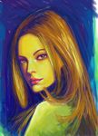  angelalen copyright_request highres long_hair looking_at_viewer orange_hair portrait realistic solo 