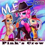  &lt;3 abstract_background band-aid baseball_cap blue_eyes blue_hair boombox brown_hair clock clothing doctor_whooves_(mlp) english_text equine fedora female friendship_is_magic group hair hat hoodie horse mammal my_little_pony necklace pink_hair pinkie_pie_(mlp) pony standing text tsitra360 visor 