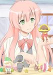  bad_id bad_pixiv_id fairy_(jintai) green_eyes hat highres jinrui_wa_suitai_shimashita long_hair nobuhiro open_mouth pink_hair pointy_ears smile watashi_(jintai) 