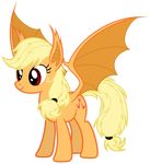  absurd_res applejack_(mlp) bat_pony bat_wings cutie_mark equine fangs female friendship_is_magic hair hi_res magister39 mammal messy_hair my_little_pony plain_background red_eyes smile solo transparent_background vampire wings 