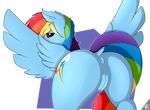  alpha_channel anus blue_fur butt capseys cutie_mark equine female feral friendship_is_magic fur hair looking_at_viewer mammal multi-colored_hair my_little_pony pegasus plain_background pussy rainbow_dash_(mlp) rainbow_hair solo transparent_background wings 