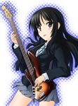  akiyama_mio bad_id bad_pixiv_id bass_guitar black_eyes black_hair instrument k-on! kuronyan long_hair school_uniform solo 