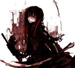  bad_id bad_pixiv_id long_hair original red_eyes smile solo sword un-known_(ninesix) weapon 