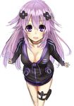  adult_neptune breasts cleavage d-pad d-pad_hair_ornament hair_ornament highres jacket long_hair long_sleeves looking_at_viewer medium_breasts neptune_(series) open_mouth pink_hair purple_eyes ryuushaku shin_jigen_game_neptune_vii sketch solo standing white_background 