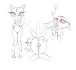  anthro anus bit-small blush breasts butt cum disembodied_penis female flat_chested male nintendo penis pok&#233;mon pok&eacute;mon pussy pussy_juice sketch small_breasts sneasel tongue video_games 