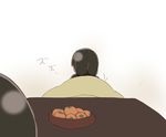  analog_kenshi_(moto) brown_hair food fruit hatsuyuki_(kantai_collection) kantai_collection kotatsu mandarin_orange multiple_girls shirayuki_(kantai_collection) table twintails 