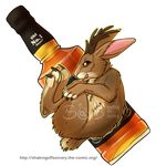  alpha_channel anabel annoying_watermark antlers beer beverage brown_eyes brown_fur claws cream_fur crouched curled drink fur hi_res hindpaw horn jackalope lagomorph licking mammal paws plain_background rabbit solo tongue transparent_background watermark whiskers 