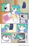  awake bed blanket blood_moon crescent_moon donzatch equine friendship_is_magic fur horn horse mammal moon my_little_pony night pillow pink_eyes pony princess_celestia_(mlp) stars tears white_fur winged_unicorn wings 