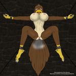  bdsm big_breasts bird bondage bound breasts captured chalasis dungeon falcon female kitsunezetsumei pussy 