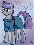  clothing dress english_text equine eyeshadow female friendship_is_magic green_eyes hair horse makeup mammal maud_pie_(mlp) my_little_pony pony portrait purple_hair raised_eyebrow solo standing text tlatophat 