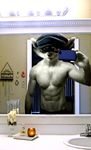  bathroom cellphone edit iphone male mammal mirror movie muscles oystercatcher7 phone photo_manipulation photomorph raccoon real selfie sly_cooper sly_cooper_(series) solo topless 