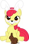  absurd_res alpha_channel animal_ears apple_bloom_(mlp) cute equine female feral friendship_is_magic hi_res horse mammal my_little_pony pony rabbit_ears smile solo up1ter 