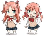  :&lt; arikawa_hime arikawa_kaguya bad_id bad_twitter_id brothers chibi fang himegoto multiple_boys otoko_no_ko pout school_uniform siblings sweater_vest tsukudani_norio twintails v 