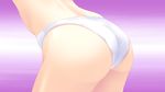 ass ass_focus character_request close-up game_cg gradient gradient_background guardian_place highres panties purple_background solo tsurugi_hagane underwear white_panties 