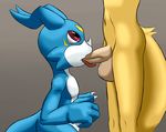  ambiguous_gender anthro arashidrgn balls butt canine claws cub digimon dragon duo erection fellatio fox fur hi_res horn in_mouth interspecies looking_up male mammal muscles navel nude open_mouth oral oral_sex pecs penis penis_in_mouth sex sharp_claws size_difference standing sucking tongue tongue_out veemon young 