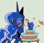  cake equine evilfrenzy female food friendship_is_magic horn horse mammal my_little_pony pony princess_luna_(mlp) smile square_crossover winged_unicorn wings 