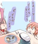  admiral_(kantai_collection) colorized comic diving_mask diving_mask_on_head gameplay_mechanics hair_ribbon hiyou_(kantai_collection) i-58_(kantai_collection) japanese_clothes jun'you_(kantai_collection) kantai_collection long_hair maru-yu_(kantai_collection) minigirl multiple_girls purple_hair red_eyes ribbon school_swimsuit swimsuit translated uriah-oyu white_school_swimsuit white_swimsuit 