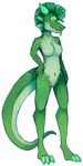  alpha_layer breasts dance2forget facial_piercing female green_eyes hair hi_resolution horn lizard middle_finger mohawk navel nose_piercing nude piercing reptile scalie septum_piercing solo standing tongue tongue_out tongue_piercing 