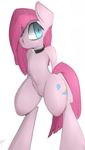  blood collar equine female friendship_is_magic hair hair_over_eye hi_res horse long_hair majikplant420 mammal my_little_pony nosebleed pinkamena_(mlp) pinkie_pie_(mlp) plain_background pony solo standing straight_hair teats white_background 