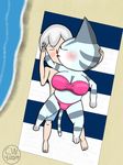  animal_crossing animal_crossing_boy beach beach_towel big_breasts bikini blush breasts camel_toe cat crockwad feline female french_kissing hair huge_breasts human kissing lolly_(animal_crossing) making_out male mammal nintendo seaside swim_suit swim_trunks swimsuit video_games white_hair 