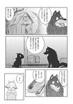  caprine comic gabu goat greyscale japanese_text kemono male mammal mei monochrome one_stormy_night text translation_request unknown_artist wolf 