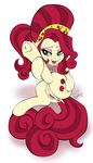  anus cherry_jubilee_(mlp) cutie_mark equine eyelashes female feral friendship_is_magic green_eyes hair horse long_hair mammal my_little_pony one_leg_up open_mouth plain_background pony presenting pussy skuttz solo teats two_tone_hair white_background 