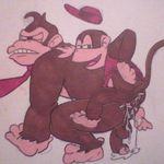  anal anal_penetration anus balls bottomless bowserboy101 butt cum cum_in_ass cum_inside cum_on_balls cum_on_feet cum_on_floor diddy_kong donkey_kong donkey_kong_(series) donkey_kong_country duo eyes_closed gay gorilla looking_back male mammal monkey necktie nintendo penetration penis primate raised_tail sex size_difference small_dom_big_sub video_games 