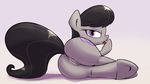 anus big_butt black_hair butt cutie_mark earth_pony equine eyelashes female feral friendship_is_magic fur grey_fur hair hooves horse licking looking_at_viewer looking_back mammal my_little_pony octavia_(mlp) ponegranate pony presenting purple_eyes pussy solo tongue tongue_out 