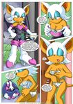  bbmbbf bra breast_fondling breasts butt comic eyes_closed female female_masturbation fingering fondling mammal masturbation mobius_unleashed palcomix panties rain rouge_the_bat sega solo sonic_(series) underwear undressing 