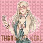  ares_(iceparadise) bracelet breasts cleavage dress earrings elf genderswap genderswap_(mtf) jewelry long_hair lord_of_the_rings medium_breasts pointy_ears shutter_shades solo sunglasses the_hobbit thranduil 