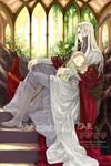  artist_name blonde_hair child elf father_and_son fox kagalin legolas long_hair lord_of_the_rings multiple_boys pointy_ears sleeping staff the_hobbit thranduil watermark web_address younger 