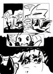  ambiguous_gender black_and_white blush cave comic dark english_text female feral male monochrome mudkip nintendo pikachu pok&#233;mon pok&eacute;mon poochyena scarf text tom_smith torch video_games zubat 