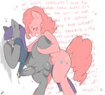  &lt;3 2014 animal_genitalia balls blue_eyes blush clothing cold-blooded-twilight cum cum_while_penetrated cutie_mark dickgirl dickgirl_on_dickgirl english_text equine eyes_closed feral friendship_is_magic fur grey_fur grin hair horse horsecock incest intersex mammal maud_pie_(mlp) my_little_pony penetration penis pink_hair pinkie_pie_(mlp) plain_background pony purple_hair sex sibling sisters smile text white_background 