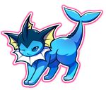  cute eeveelution nintendo one_eye_closed pixiv plain_background pok&#233;mon pok&eacute;mon rag. solo vaporeon video_games white_background wink 