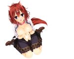  amairo_islenauts animal_ears breast_hold breasts cum masaki_gaillard muririn nipples no_bra open_shirt red_hair tail white yuzusoft 