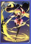  absurdres artist_request bardiche blonde_hair fate_testarossa highres long_hair lyrical_nanoha mahou_shoujo_lyrical_nanoha skirt solo thighhighs translation_request twintails 