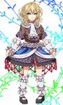  arm_warmers blonde_hair fuji_hyorone green_eyes highres mary_janes mizuhashi_parsee pointy_ears shoes short_hair solo touhou 